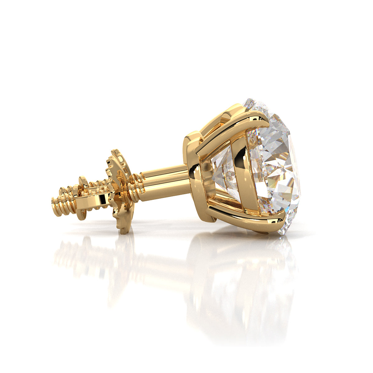 Elegant Round Lab Grown Diamond Stud Earrings | IGI Certified Brilliance & Timeless Sparkle